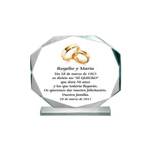 CRISTAL PERSONALIZADO A TODO COLOR ALIANZAS