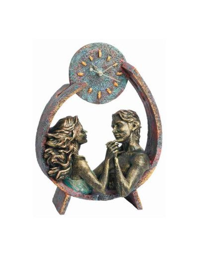 ESCULTURA RELOJ CON PAREJA. GRABACIÓN GRATIS.
