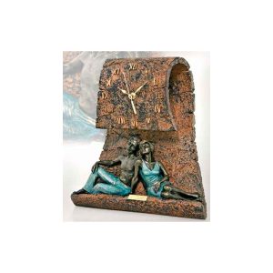 ESCULTURA SOBREMESA RELOJ PAREJA. GRABACIÓN GRATIS.