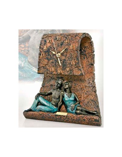 ESCULTURA SOBREMESA RELOJ PAREJA. GRABACIÓN GRATIS.