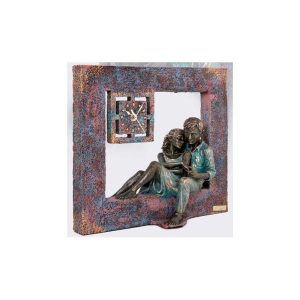 ESCULTURA CUADRADA RELOJ PAREJA. GRABACIÓN GRATIS.