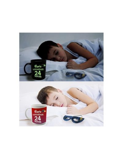 TAZA QUE BRILLA EN LA OSCURIDAD PERSONALIZADA