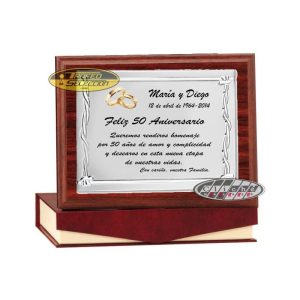 PLACA DE HOMENAJE GRABADA. 3 TAMAÑOS.