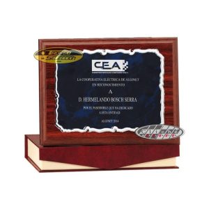 PLACA DE HOMENAJE GRABADA. 3 TAMAÑOS.