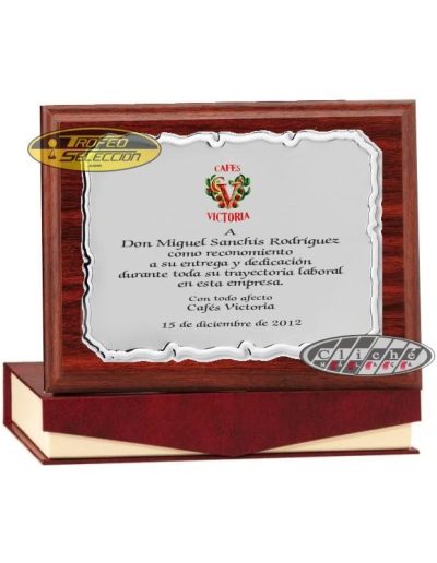 PLACA DE HOMENAJE PERSONALIZADA A COLOR. 3 T.