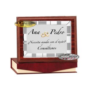 PLACA DE HOMENAJE PERSONALIZADA A COLOR. 3 T.