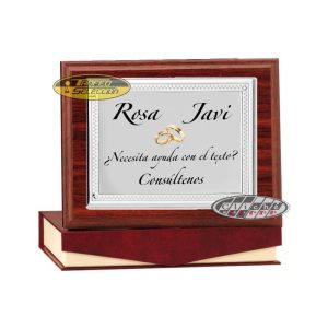 PLACA DE HOMENAJE PERSONALIZADA A COLOR. 3 T.