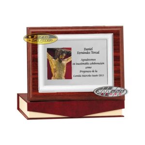 PLACA DE HOMENAJE PERSONALIZADA A COLOR. 3 T.