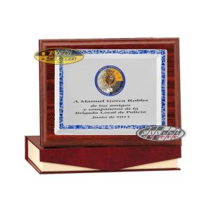 PLACA DE HOMENAJE PERSONALIZADA A COLOR. 3 T.