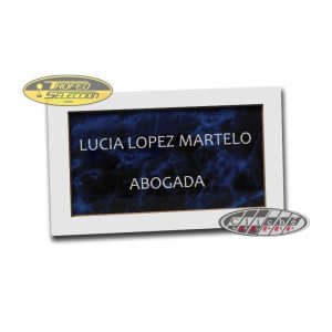 PLACA DE EXTERIOR GRABADA.