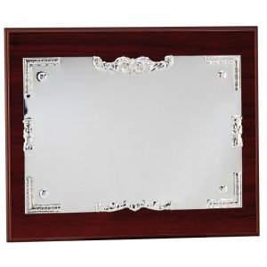 PLACA DE HOMENAJE DE ALPACA GRANDE GRABADA