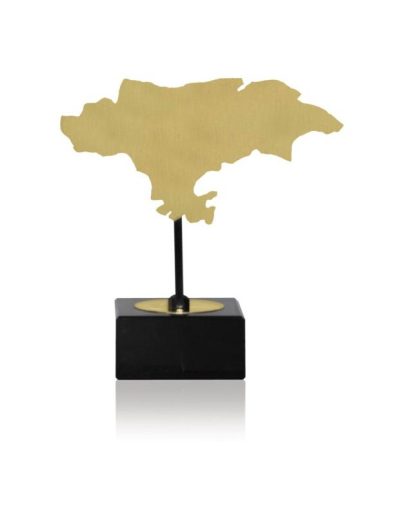 MAPA DE CANTABRIA DE LATÓN. 3 TAMAÑOS