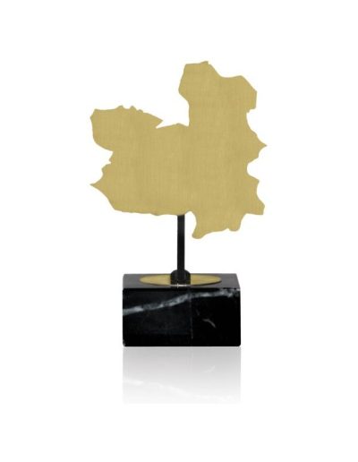 MAPA DE CASTILLA LA MANCHA DE LATÓN. 3 TAM.