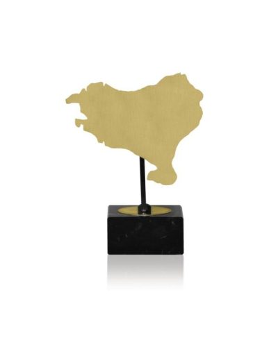 MAPA DE PAIS VASCO DE LATÓN. 3 TAMAÑOS