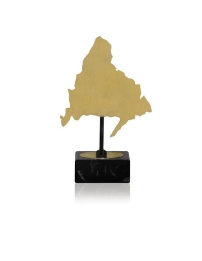 MAPA DE COMUNIDAD DE MADRID DE LATÓN. 3 T.