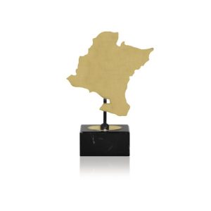 MAPA DE NAVARRA DE LATÓN. 3 TAMAÑOS