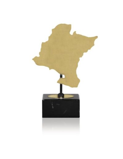 MAPA DE NAVARRA DE LATÓN. 3 TAMAÑOS