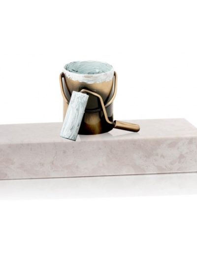 ESCULTURA TROFEO DE PINTOR DE LATÓN. 2 TAM.