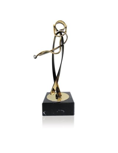 ESCULTURA TROFEO DE DOCTORES DE LATÓN. 3 TAM.
