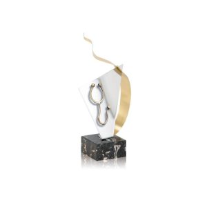 ESCULTURA TROFEO DE DOCTORES DE ACERO. 3 TAM.