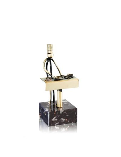 ESCULTURA TROFEO DE COCINA DE LATÓN. 3 TAM.