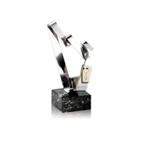 ESCULTURA TROFEO DE TREKKING ACERO INOX.. 3 T.