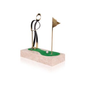 ESCULTURA TROFEO DE GOLF DE LATÓN. 3 TAMAÑOS