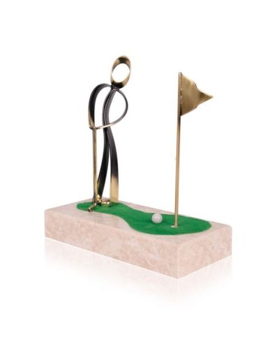 ESCULTURA TROFEO DE GOLF DE LATÓN. 3 TAMAÑOS