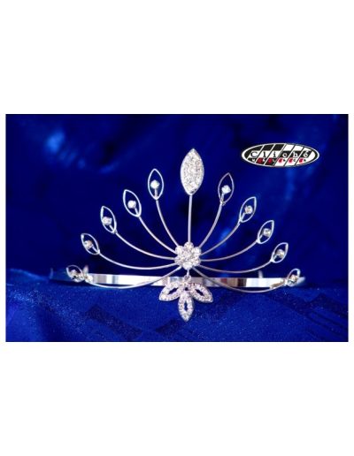 DIADEMA PARA MISSES BAÑO DE PLATA PEQ.