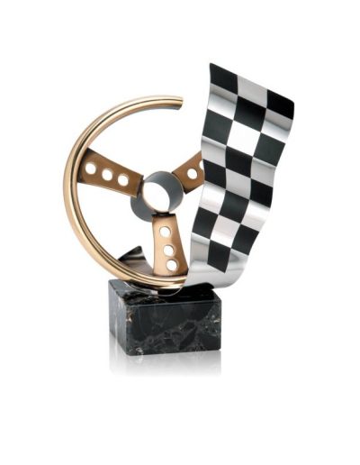 ESCULTURA TROFEO DE MOTOR LATÓN. 3 TAMAÑOS