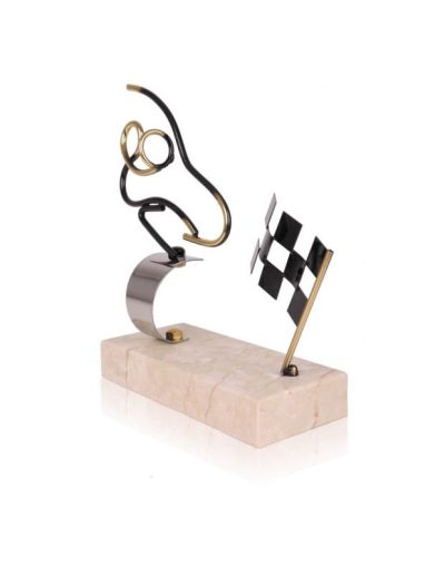 ESCULTURA TROFEO DE MOTOR LATÓN. 3 TAMAÑOS