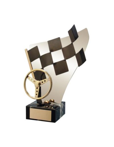 ESCULTURA TROFEO DE MOTOR LATÓN. 3 TAMAÑOS