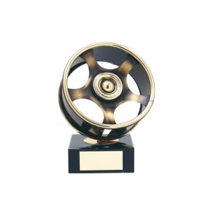 ESCULTURA TROFEO LLANTA DE LATÓN. 3 TAMAÑOS