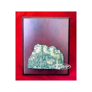 MEDIA MONTAÑA DE MÁLAGA S/ MADERA 26x21 CM.