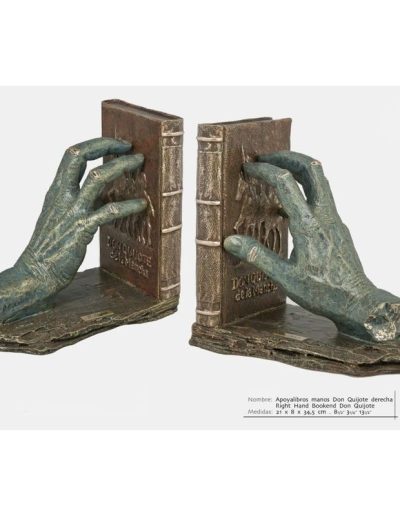 ESCULTURA APOYALIBROS MANOS QUIJOTE. GRABACIÓN GRATIS.
