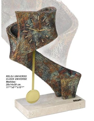 ESCULTURA RELOJ DE DISEÑO UNIVERSO. GRABACIÓN GRATIS.
