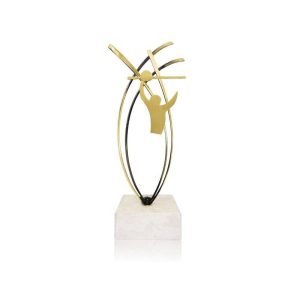 TROFEO DE VOLEIBOL DE LATÓN. 3 TAMAÑOS