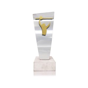 TROFEO DE VOLEIBOL DE ACERO. 3 TAMAÑOS