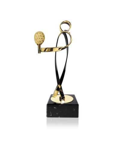 TROFEO DE PÁDEL DE LATÓN. 3 TAMAÑOS