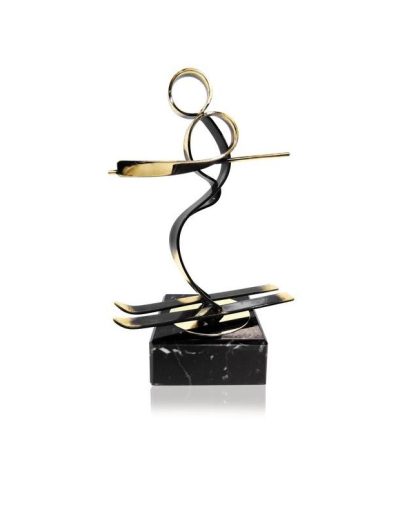 TROFEO DE ESQUÍ DE LATÓN. 3 TAMAÑOS