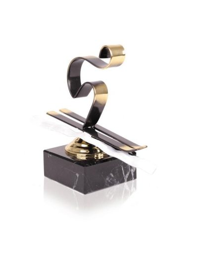 TROFEO DE ESQUÍ DE LATÓN. 3 TAMAÑOS