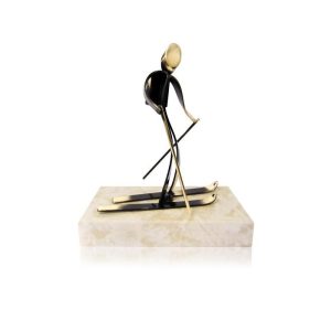 TROFEO DE ESQUÍ DE LATÓN. 3 TAMAÑOS