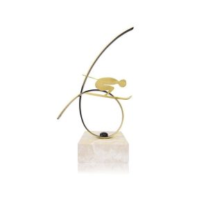 TROFEO DE ESQUÍ DE LATÓN. 3 TAMAÑOS