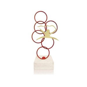 TROFEO DE GIMNASIA METÁLICO. 3 TAMAÑOS