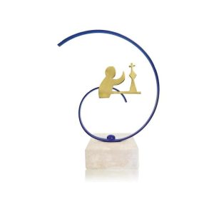 TROFEO DE AJEDREZ DE METAL. 3 TAMAÑOS