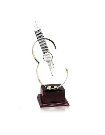 TROFEO DE MÚSICA DE LATÓN. 3 TAMAÑOS