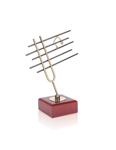 TROFEO DE MÚSICA DE LATÓN. 3 TAMAÑOS