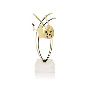 TROFEO DE PINTURA DE LATÓN. 3 TAMAÑOS