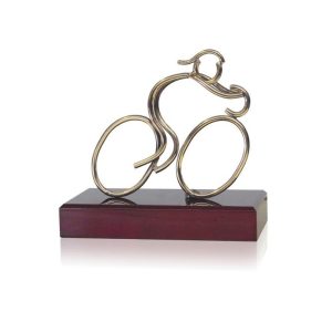 TROFEO DE CICLISMO DE LATÓN. 3 TAMAÑOS
