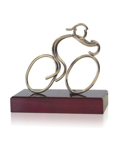 TROFEO DE CICLISMO DE LATÓN. 3 TAMAÑOS
